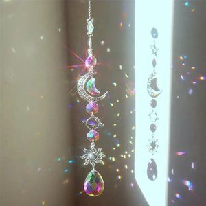 NEW Colorful Crystal Hanging Prism Sun Catcher for Windows/Garden-"Planet 3"